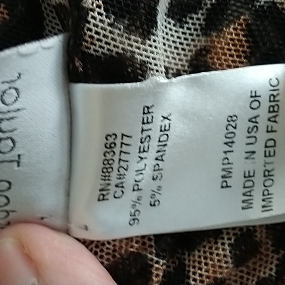 Jordan Taylor V Neck Leopard Print Long sleeve Beach Cover up M - Picture 5 of 10
